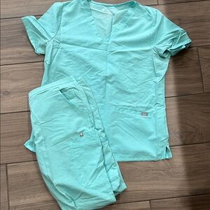 Figs Teal Scrub Set